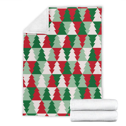 Christmas Tree Pattern Print Design 01 Premium Blanket