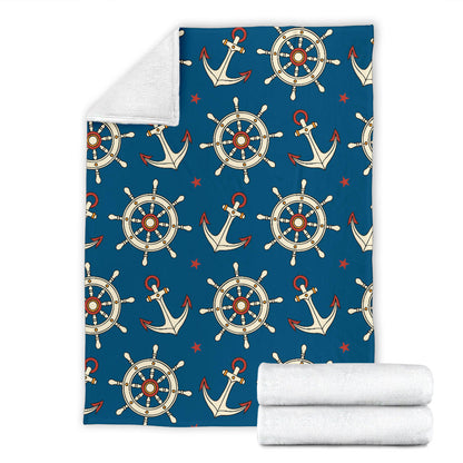 Anchor Pattern Print Design 02 Premium Blanket