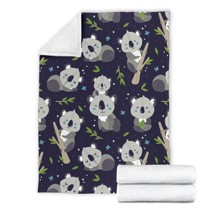 Koala Pattern Print Design 04 Premium Blanket