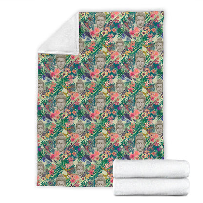 Buddha Pattern Print Design 08 Premium Blanket