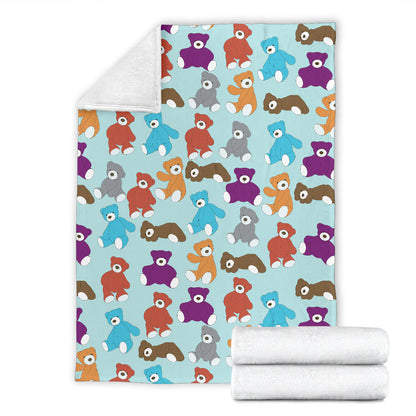 Bear Cute Pattern Print Design 03 Premium Blanket