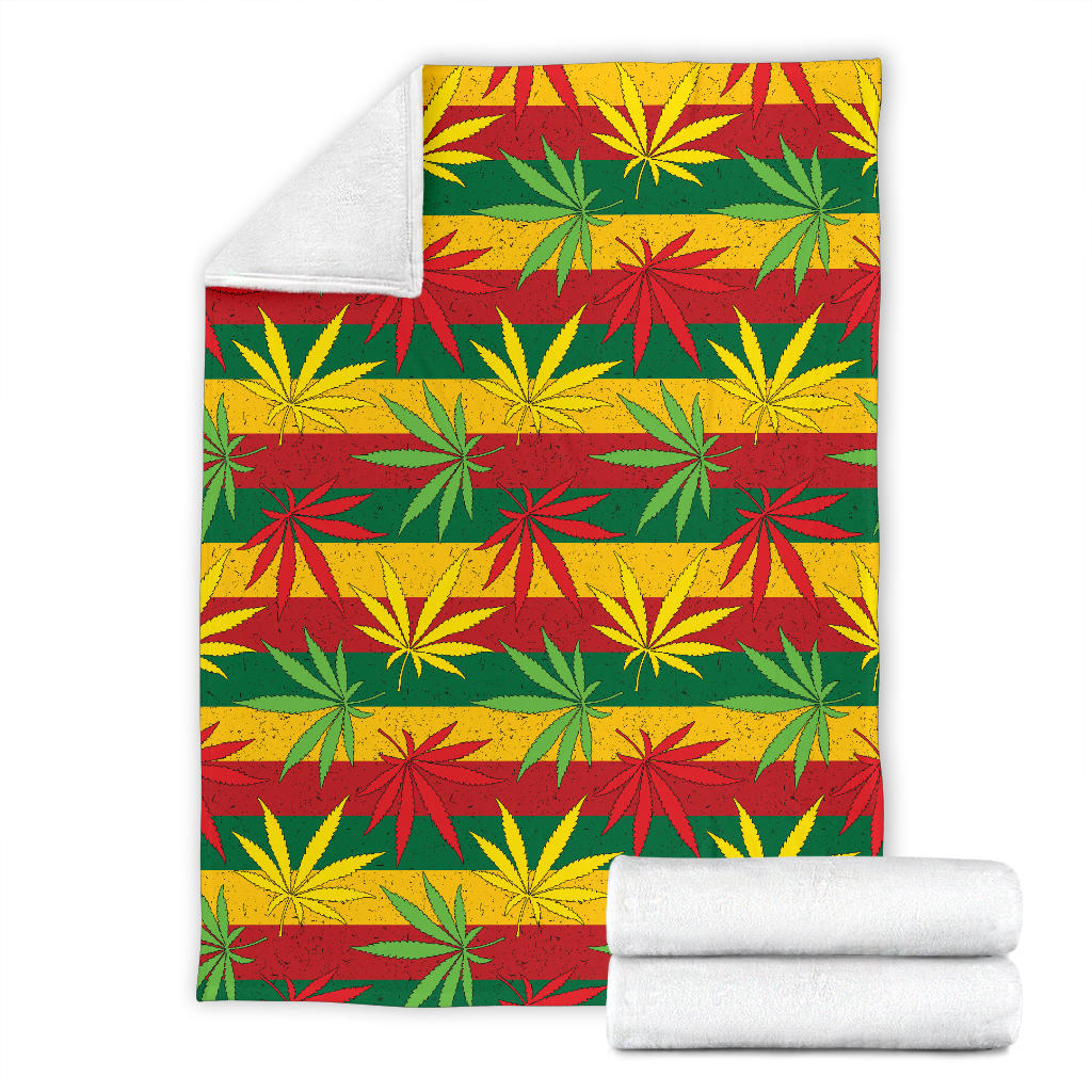 Rasta Pattern Print Design A03 Premium Blanket