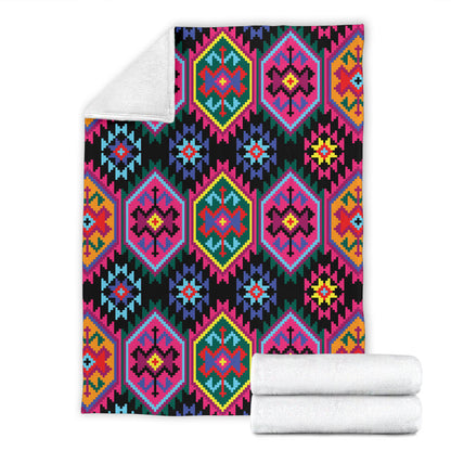 Mexican Pattern Print Design 02 Premium Blanket