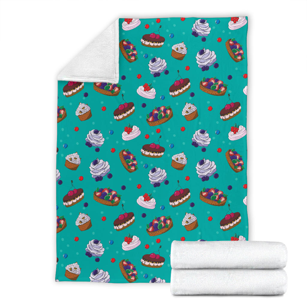 Cake Pattern Print Design 07 Premium Blanket