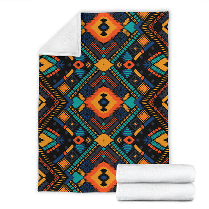 Kente Pattern Print Design 04 Premium Blanket