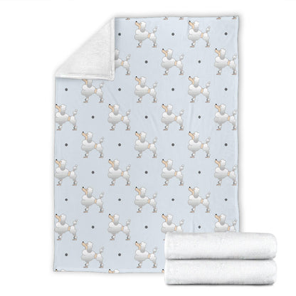 Poodle Pattern Print Design A05 Premium Blanket