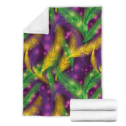 Mardi Gras Pattern Print Design 09 Premium Blanket