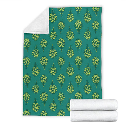 Artichoke Pattern Print Design 04 Premium Blanket