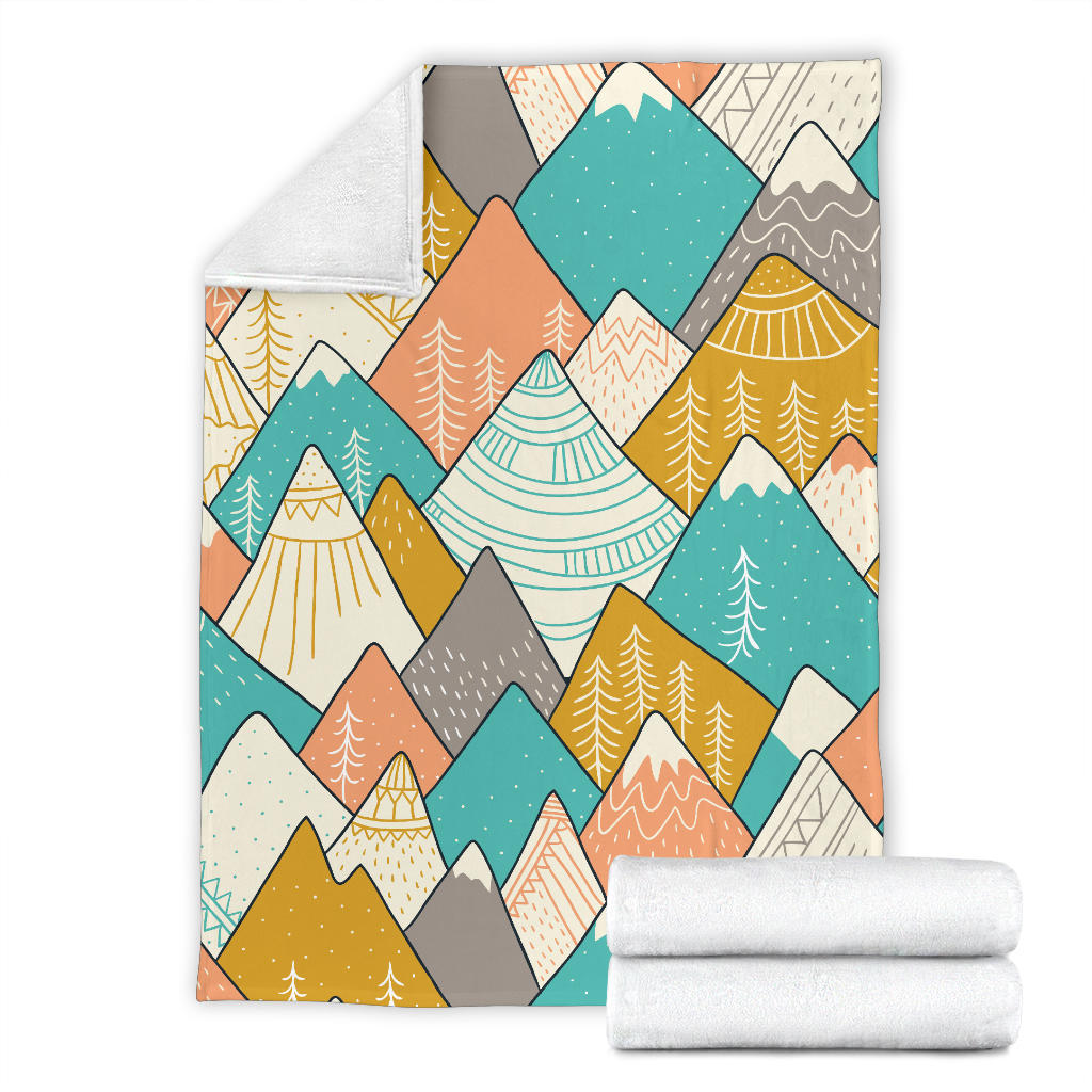 Mountain Pattern Print Design 02 Premium Blanket