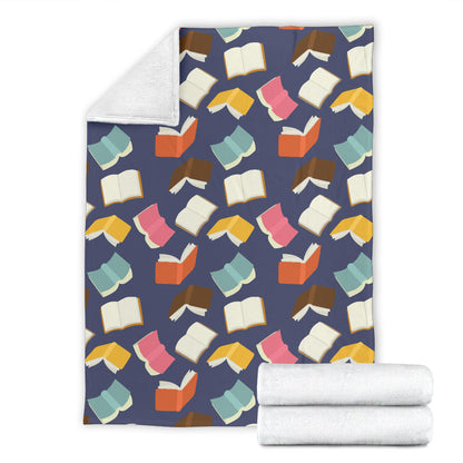 Book Pattern Print Design 01 Premium Blanket