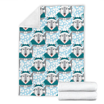 Alaskan Malamute Pattern Print Design 01 Premium Blanket