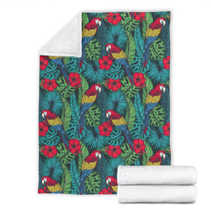 Parrot Pattern Print Design A05 Premium Blanket