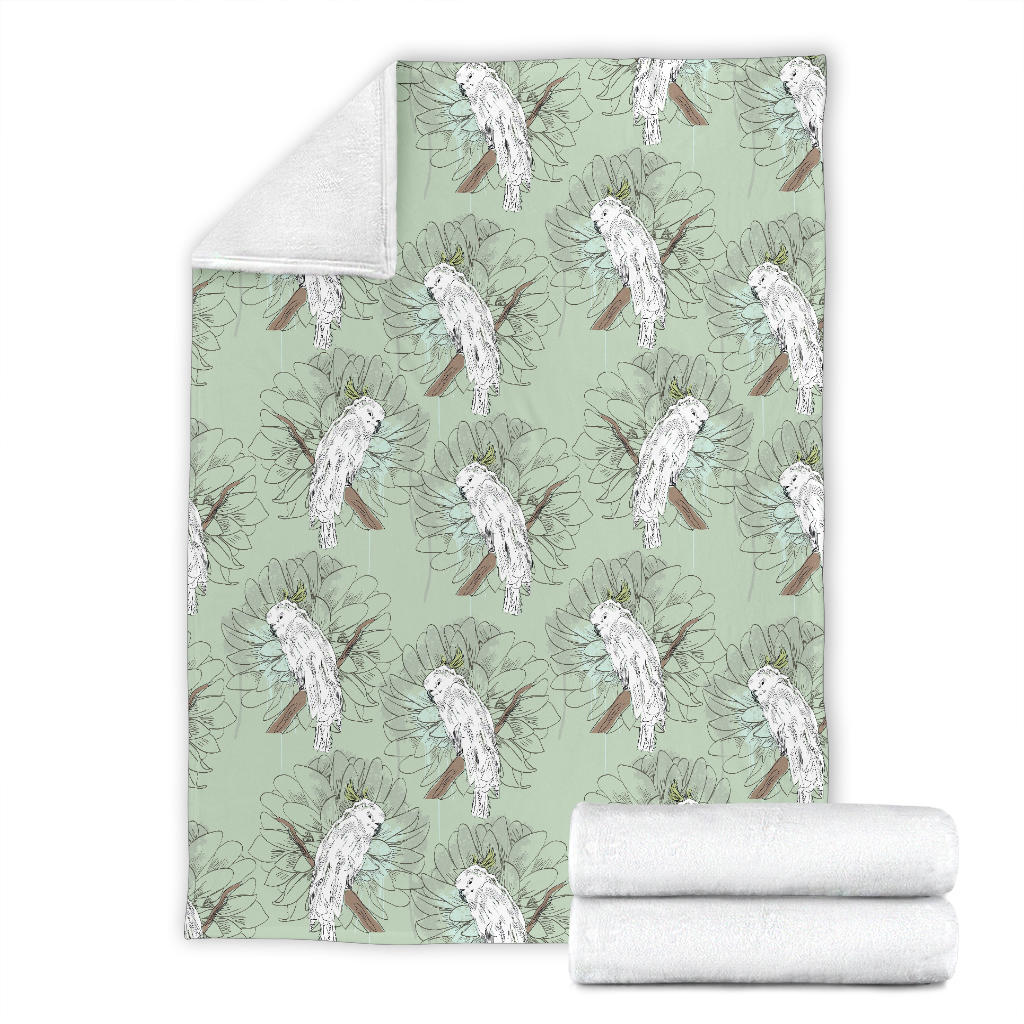 Cockatiel Pattern Print Design 01 Premium Blanket
