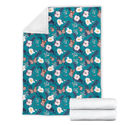 Butterfly Pattern Print Design 012 Premium Blanket