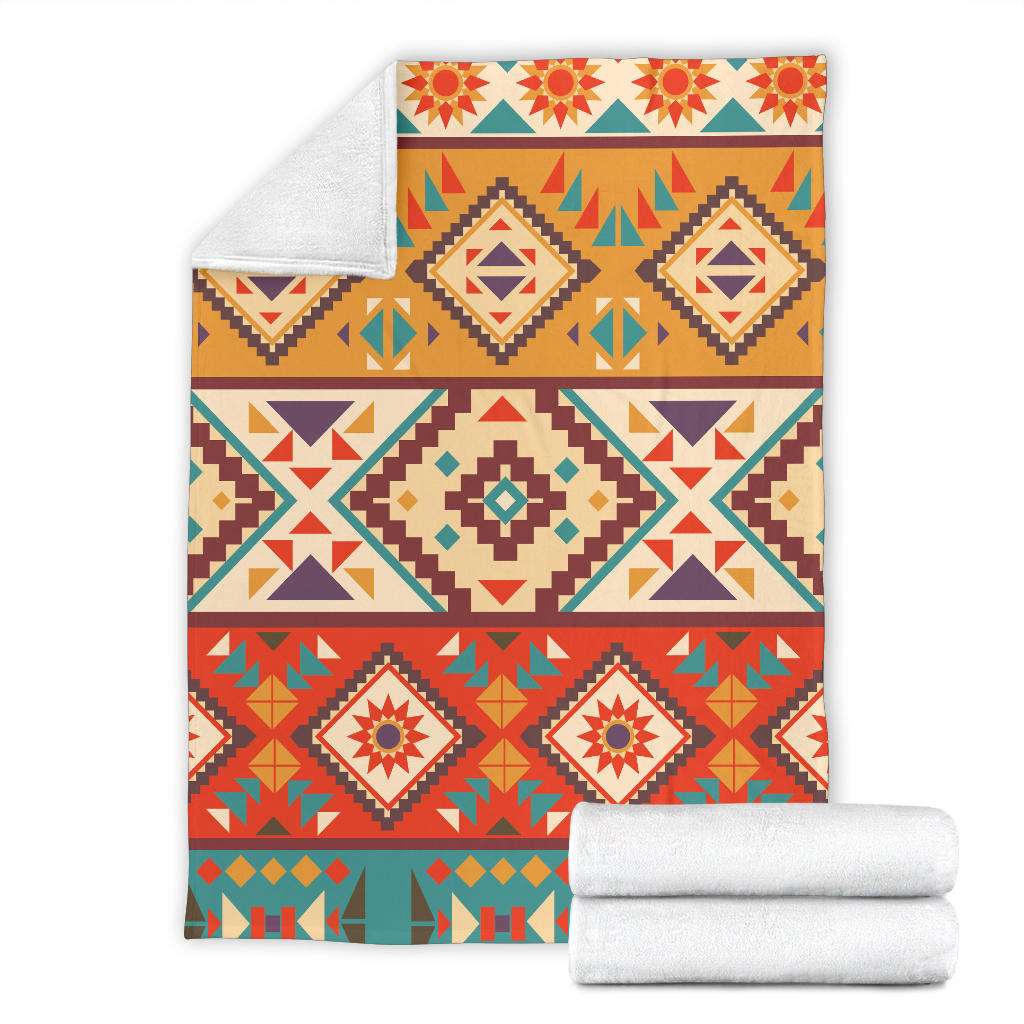 Navajo Pattern Print Design A01 Premium Blanket