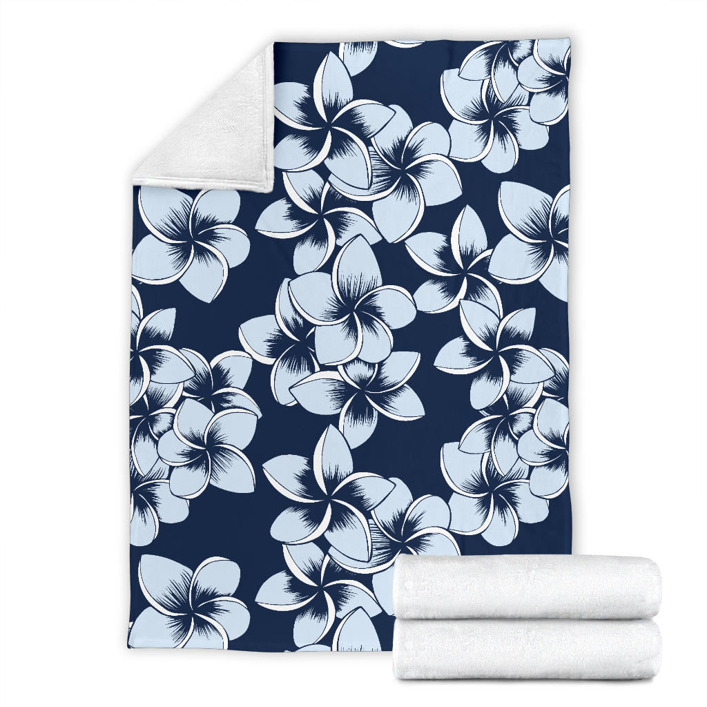 Plumeria Pattern Print Design A02 Premium Blanket