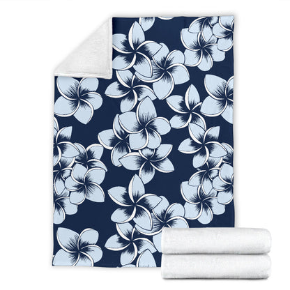 Plumeria Pattern Print Design A02 Premium Blanket