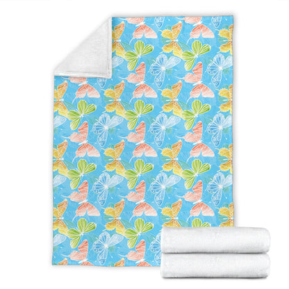 Butterfly Pattern Print Design 05 Premium Blanket