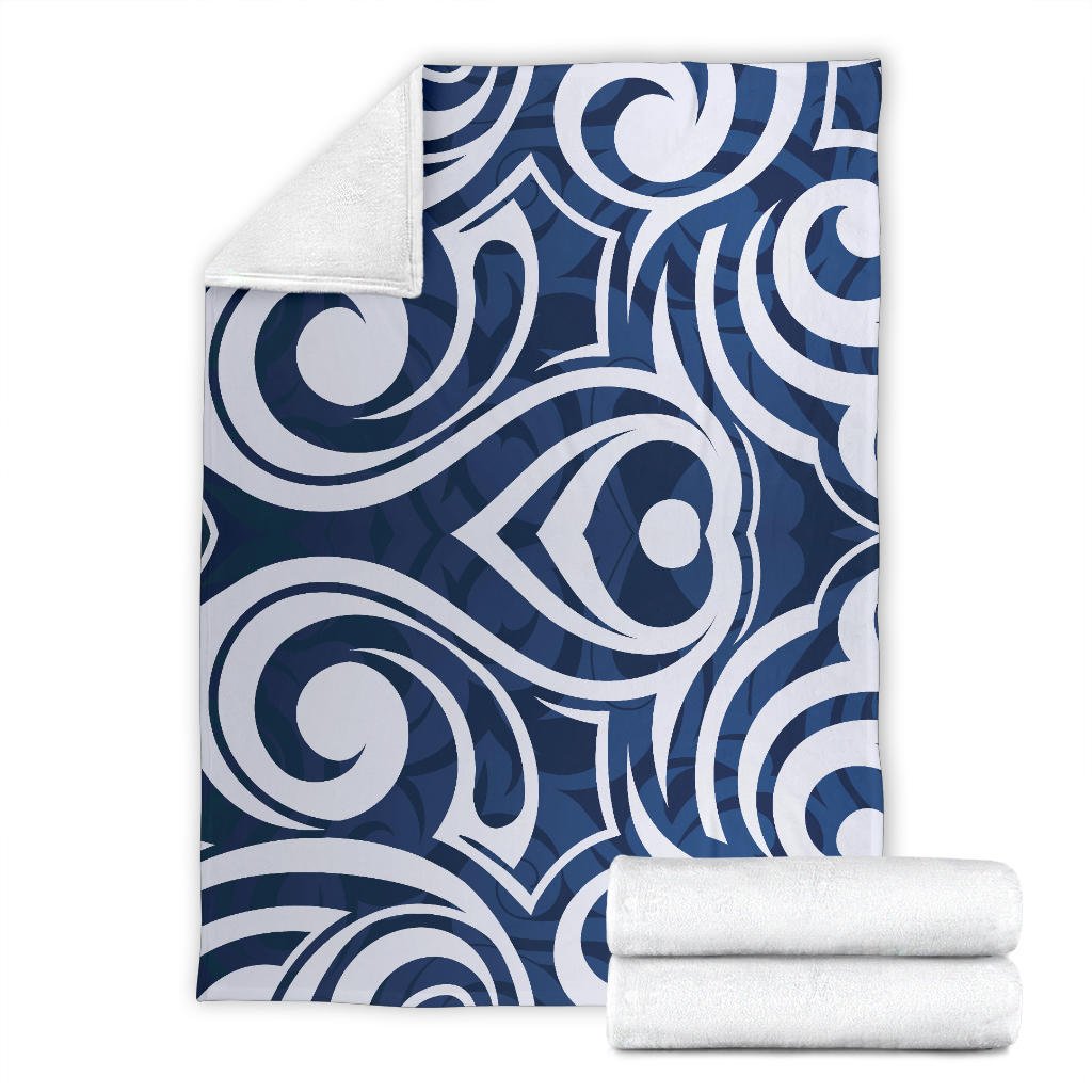 Maori Pattern Print Design 01 Premium Blanket