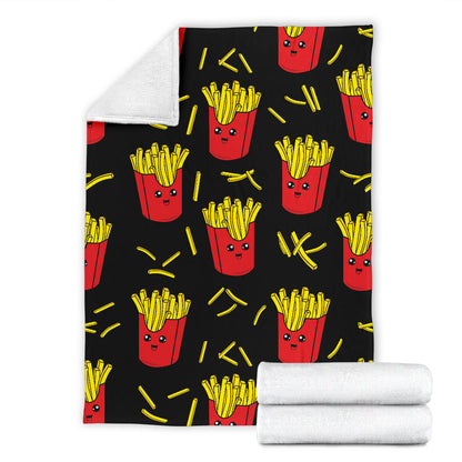 French Fried Pattern Print Design 03 Premium Blanket