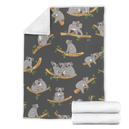 Koala Pattern Print Design 07 Premium Blanket