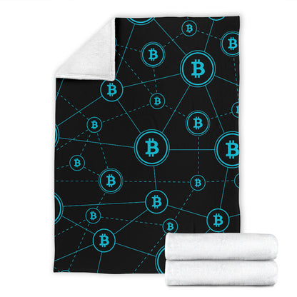 Cryptocurrency Pattern Print Design 01 Premium Blanket