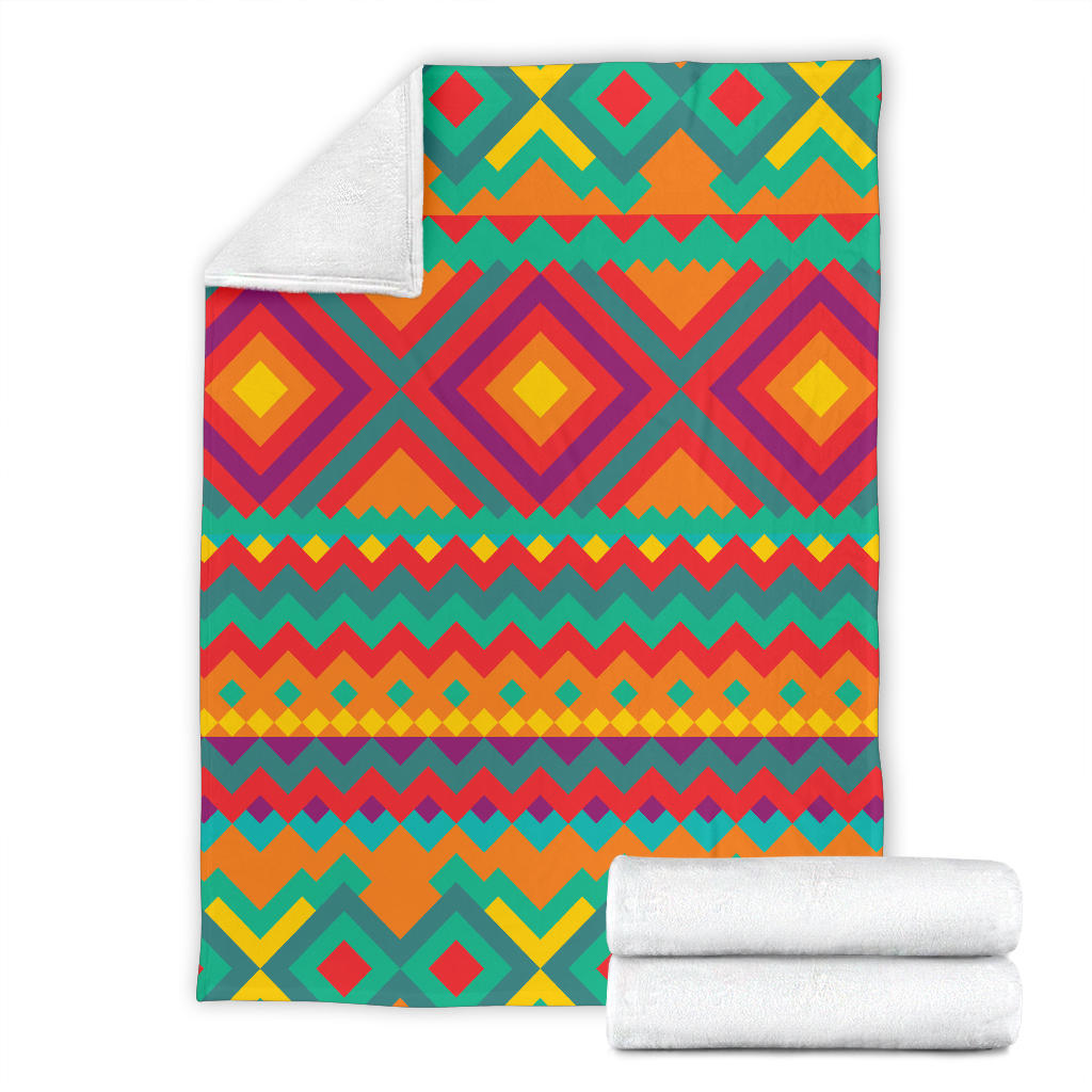 Mexican Pattern Print Design 04 Premium Blanket