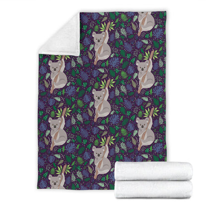 Koala Pattern Print Design 06 Premium Blanket