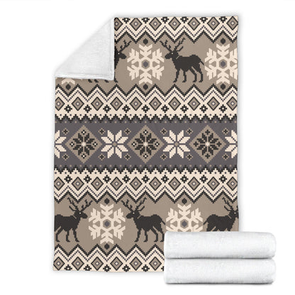 Nordic Pattern Print Design A01 Premium Blanket