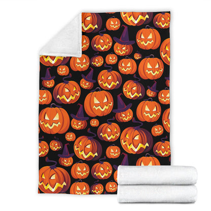 Halloween Pattern Print Design 04 Premium Blanket