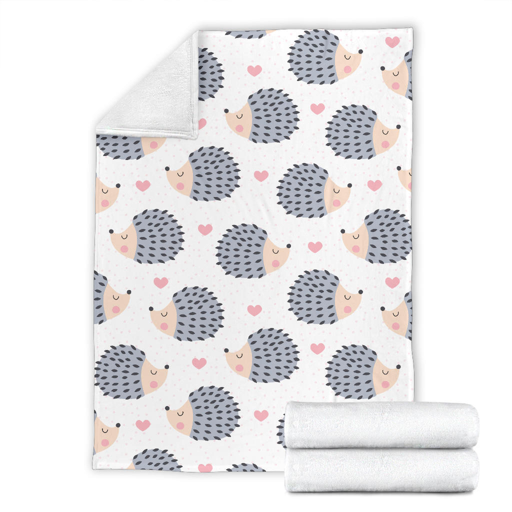 Hedgehog Baby Pattern Print Design 03 Premium Blanket