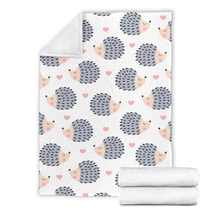 Hedgehog Baby Pattern Print Design 03 Premium Blanket