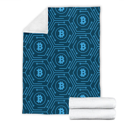 Cryptocurrency Pattern Print Design 04 Premium Blanket