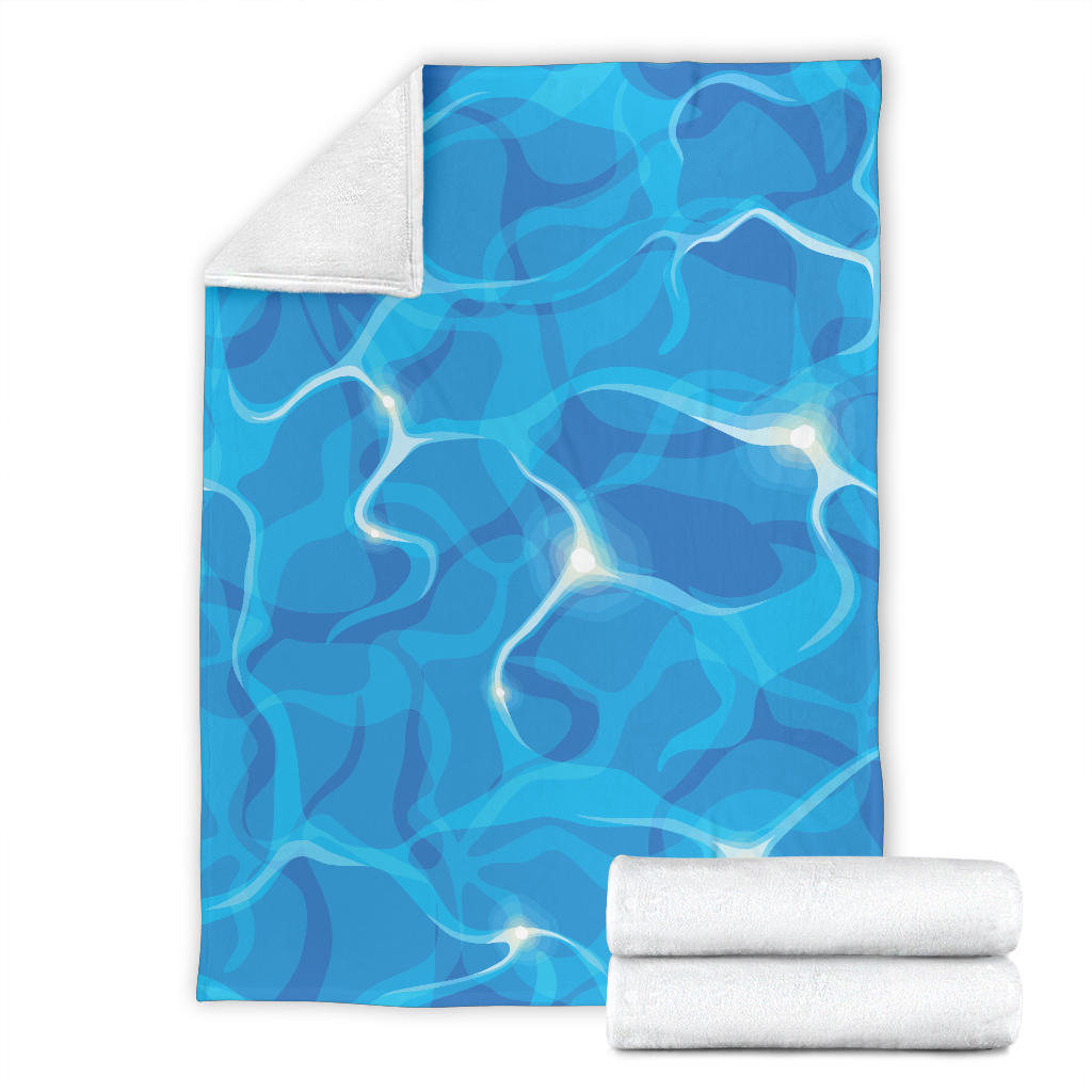 Ocean Reflex Pattern Print Design A02 Premium Blanket