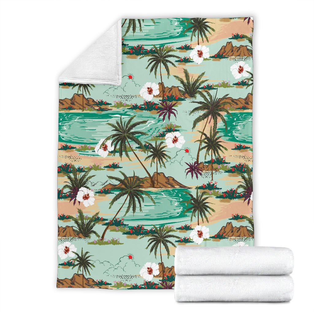 Pacific island Pattern Print Design A03 Premium Blanket