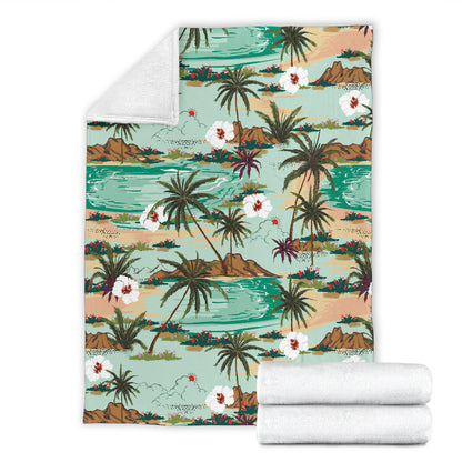 Pacific island Pattern Print Design A03 Premium Blanket