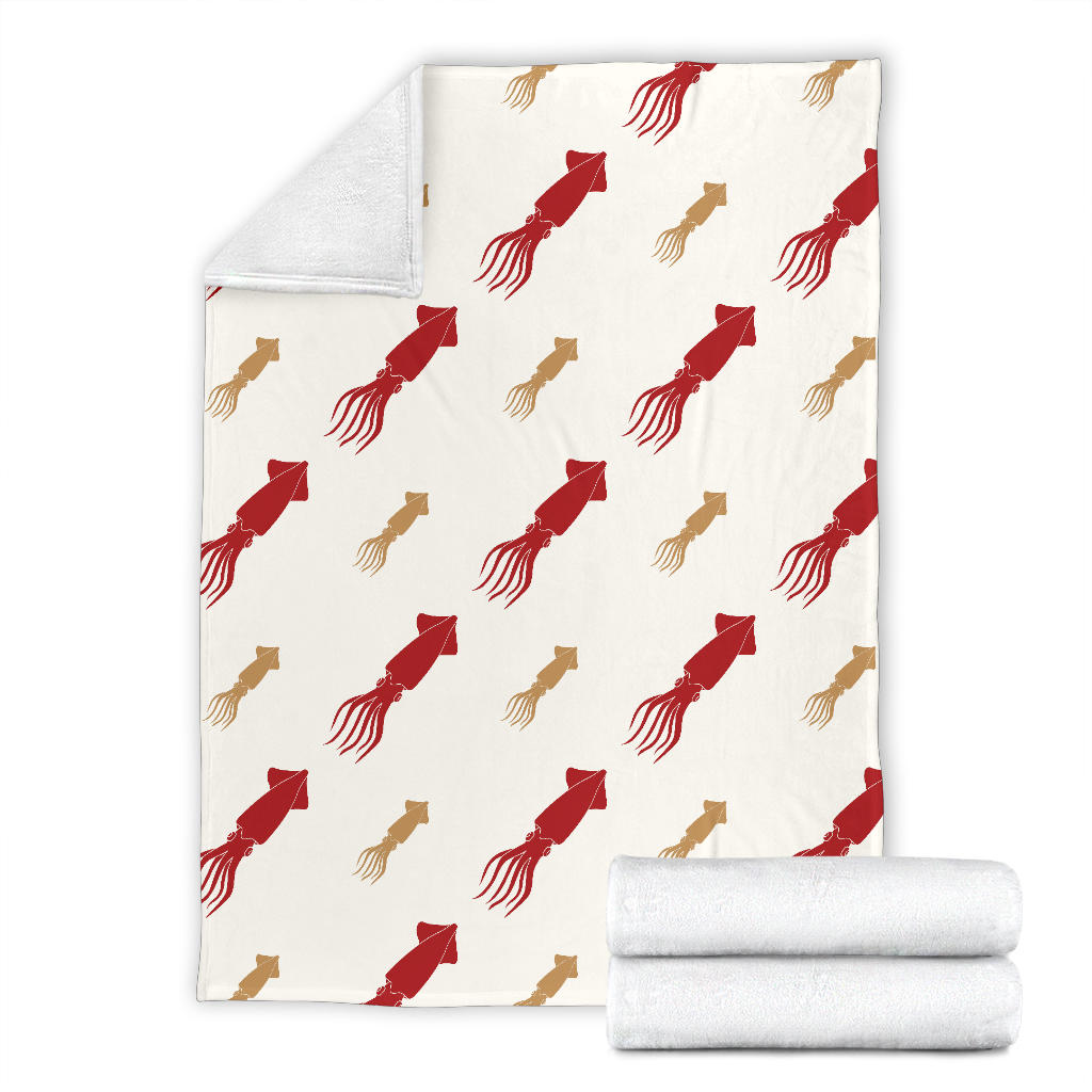 Giant Squid Pattern Print Design 01 Premium Blanket