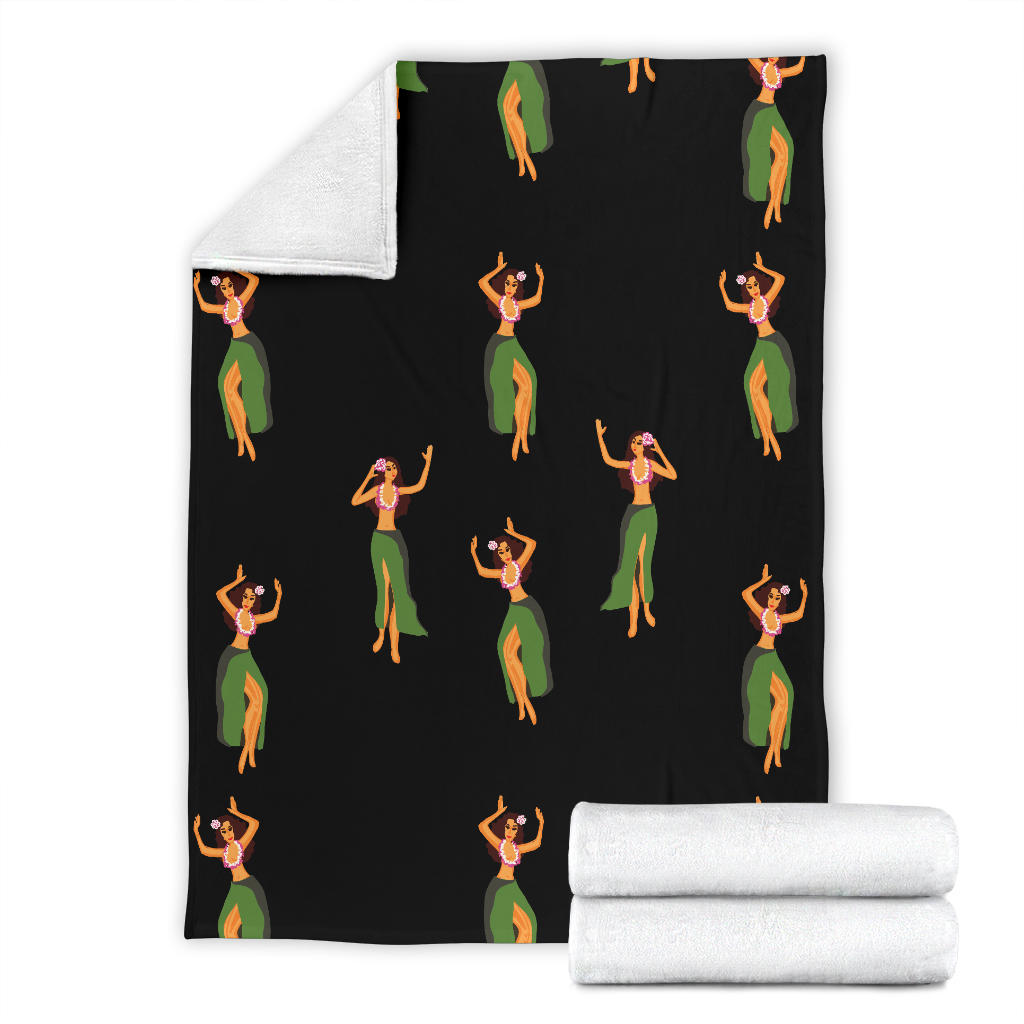 Hula Dancers Girl Pattern Print Design 01 Premium Blanket