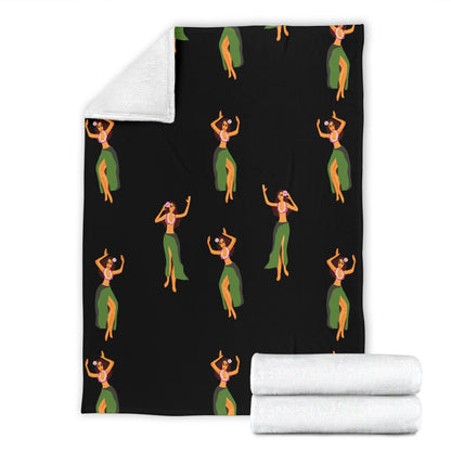 Hula Dancers Girl Pattern Print Design 01 Premium Blanket