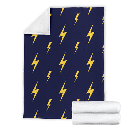 Lightning Thunder Pattern Print Design 03 Premium Blanket