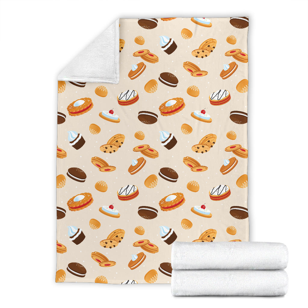 Biscuit Pattern Print Design 01 Premium Blanket