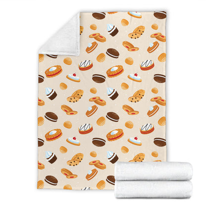 Biscuit Pattern Print Design 01 Premium Blanket