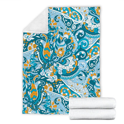 Funky Retro Pattern Print Design A03 Premium Blanket