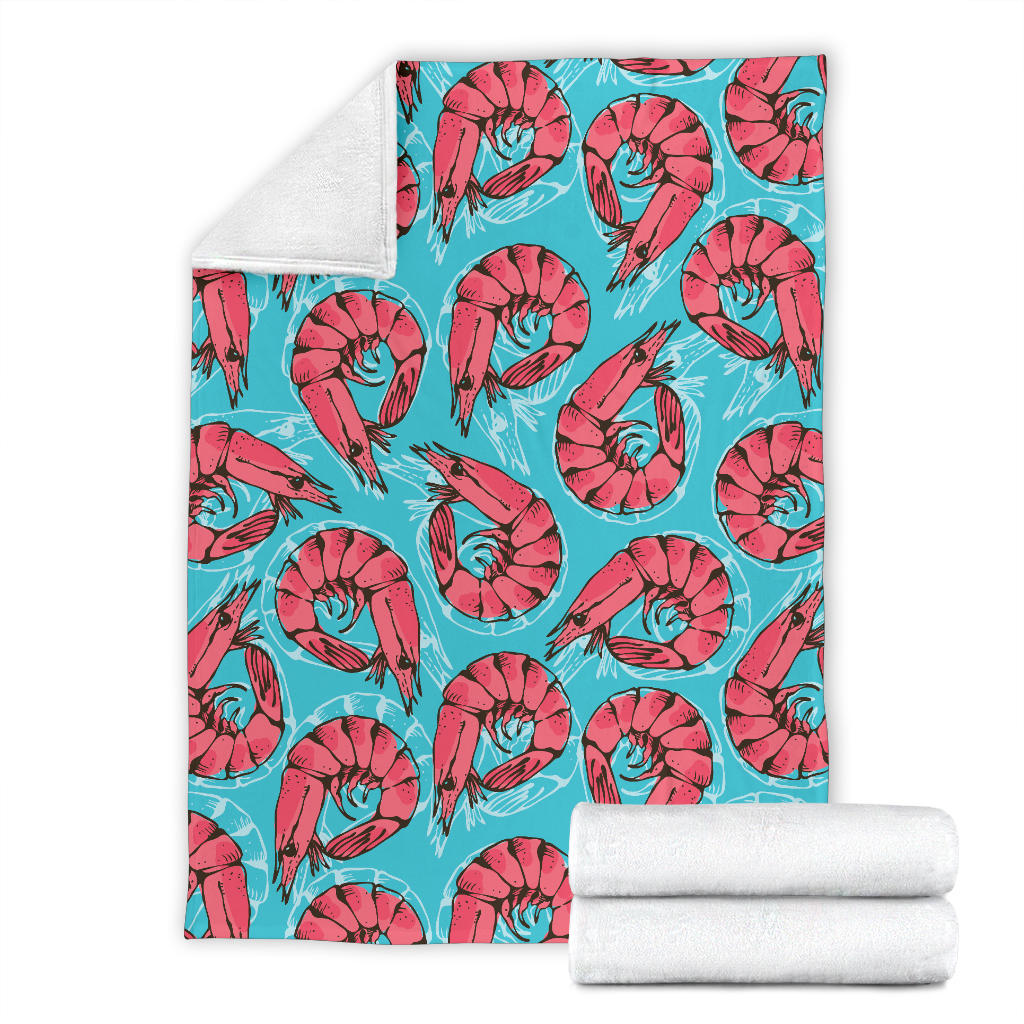 Prawn Pattern Print Design 01 Premium Blanket