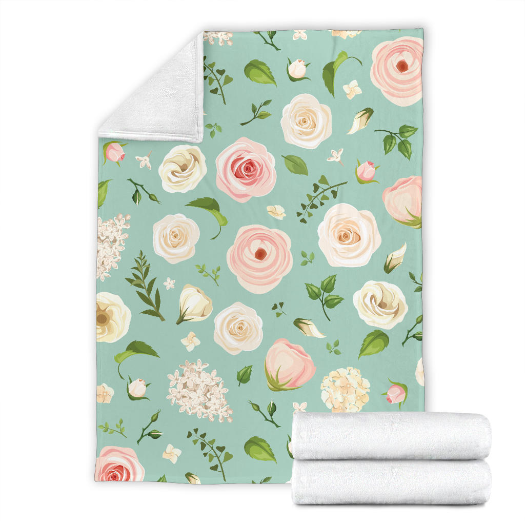 Lisianthus Pattern Print Design 01 Premium Blanket