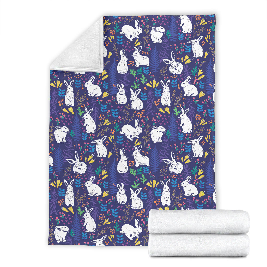 Bunny Pattern Print Design 01 Premium Blanket