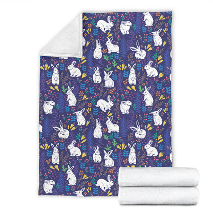 Bunny Pattern Print Design 01 Premium Blanket
