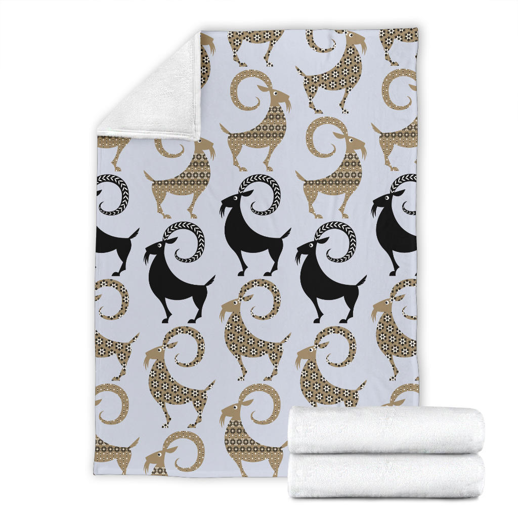 Goat Pattern Print Design 03 Premium Blanket