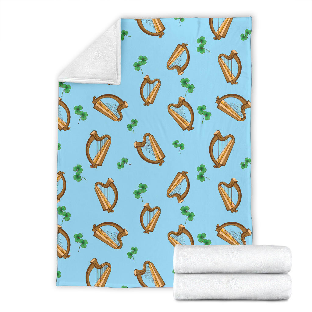 Harp Pattern Print Design 01 Premium Blanket