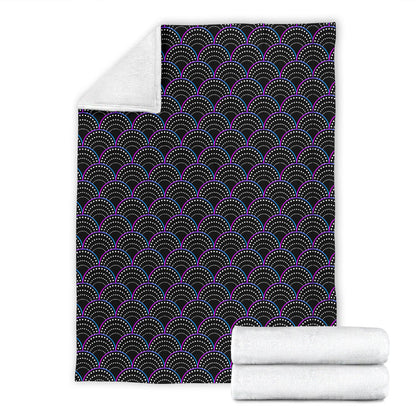 Mermaid Pattern Print Design 09 Premium Blanket
